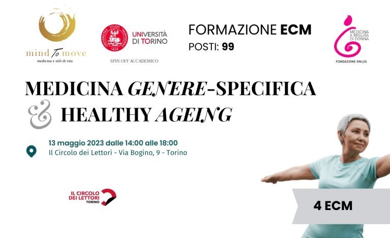 Corso ECM gratuito IN PRESENZA – Medicina Genere Specifica e Healthy Ageing – Ingresso gratuito