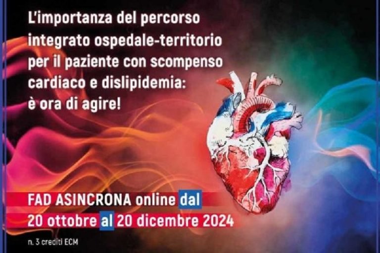 Corso ECM gratis per infermieri: L’importanza del percorso integrato ospedale-territorio per il paziente con scompenso cardiaco e dislipidemia