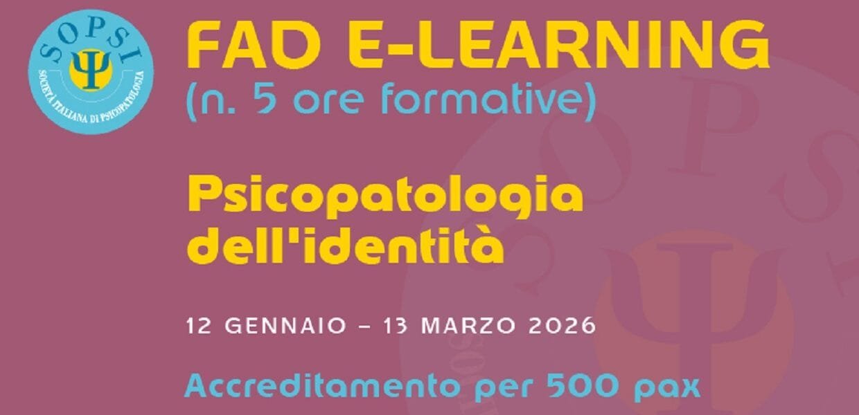 FAD ECM gratis 2026 psicopatologia dell'identità