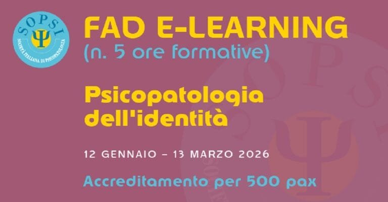 FAD ECM gratis 2026 Psicopatologia dell’identità