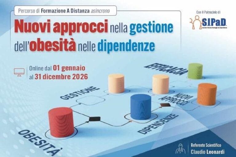 Nuovi approcci nella gestione dell’obesità nelle dipendenze – Corso ECM gratuito 2026