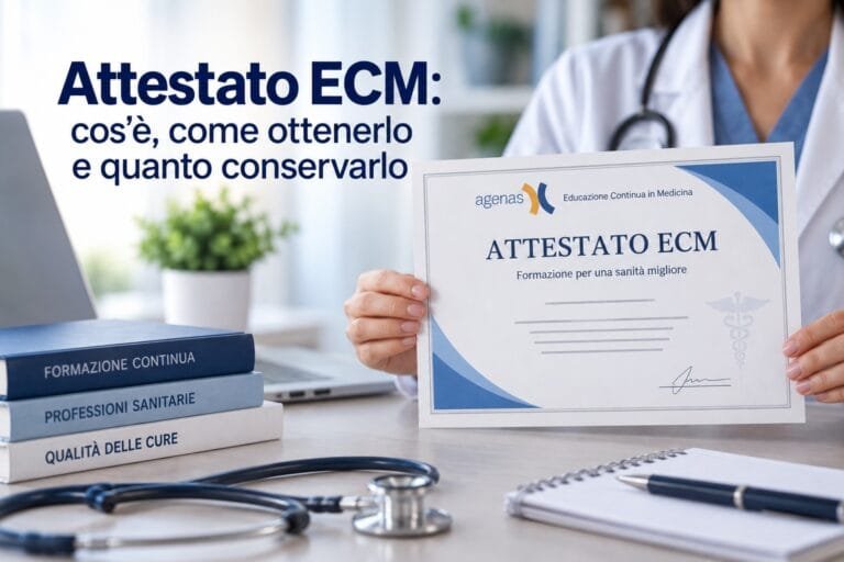 Attestato ECM: cos’è, come ottenerlo e quanto conservarlo